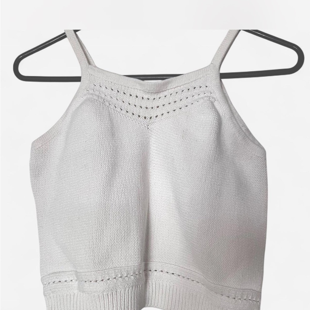 Elegant White Knit Women's Top